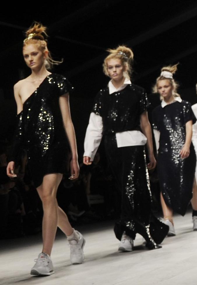 black sequined dresses ashish