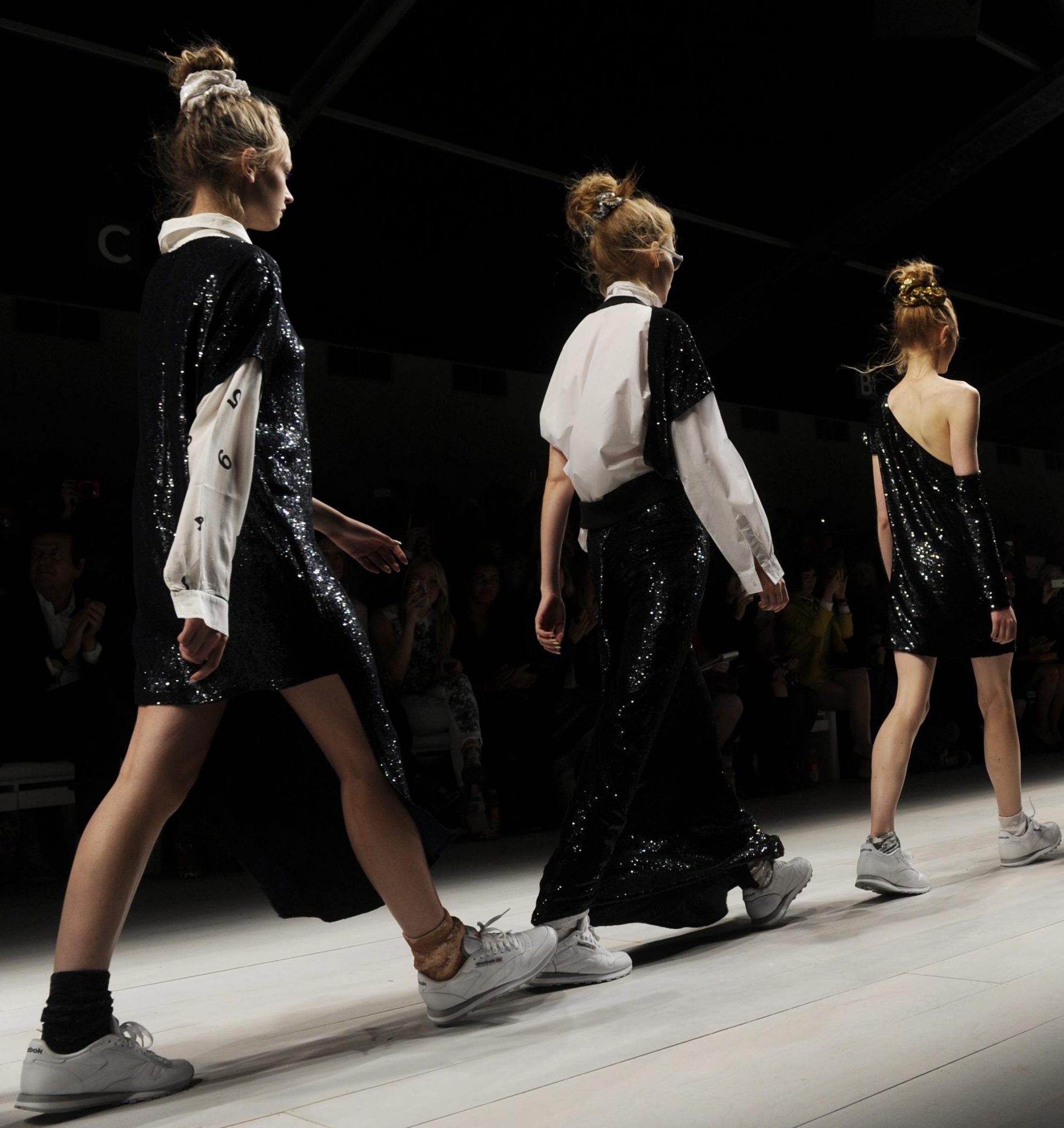 black sequined dresses ashish