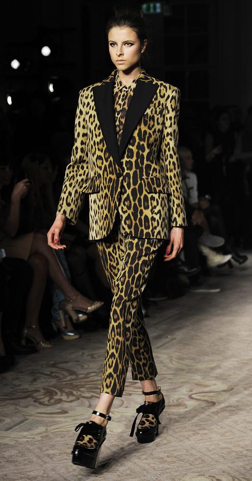 Leopard print suit - London Fashion Week Fall Winter 2013