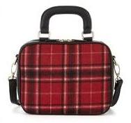 red tartan bag