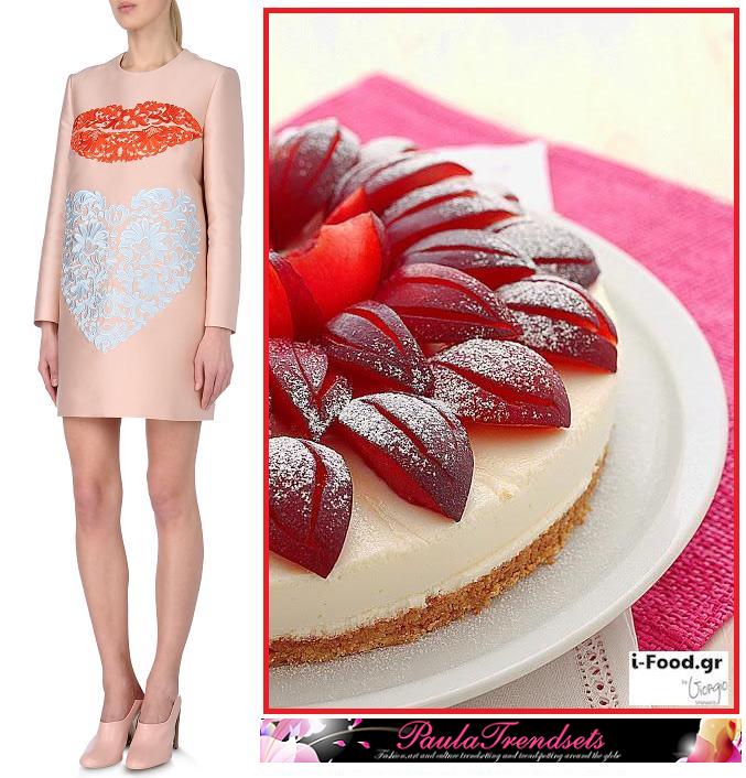 Food and Fashion Stella McCartney dress and Vanilla Cheesecake