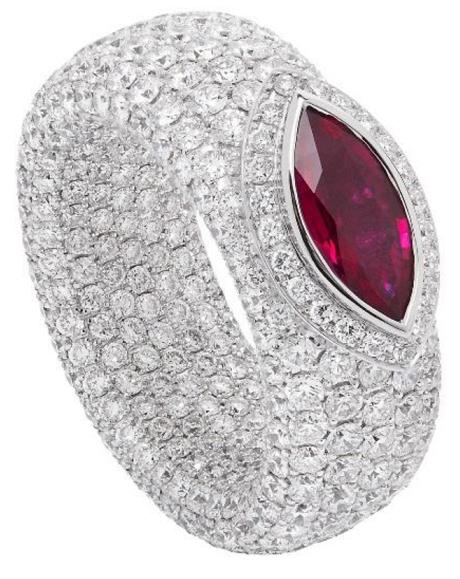 Avakian ruby and diamonds ring
