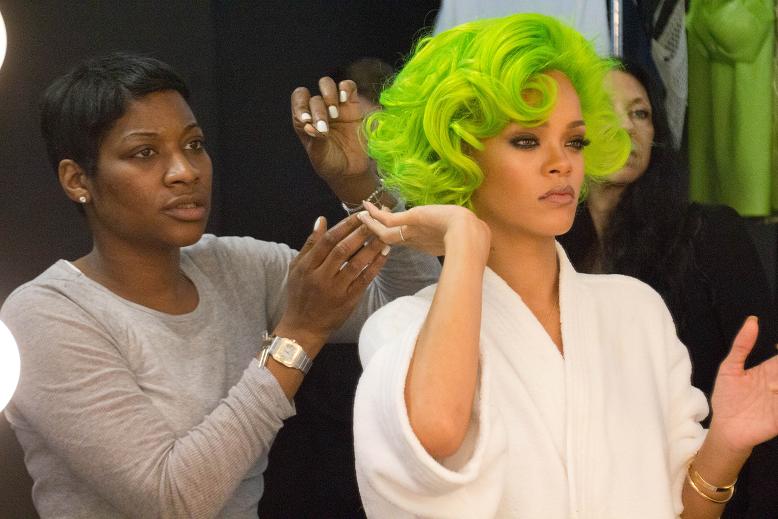 Rihanna Backstage for MAC Cosmetics 