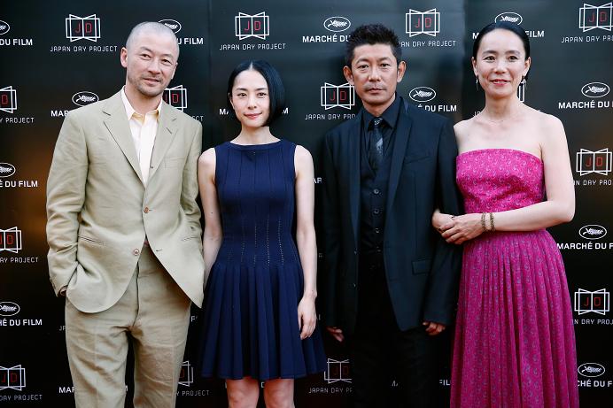 Actors Tadanabu Asano, Eri Fukatsu, Matasatoshi Nagase and Naomi Kawase attend the Japan Day Project Party during the 68th annual Cannes Film Festival on May 18, 2015 in Cannes, France. (Photo by Tristan Fewings/Getty Images for Japan Day Project)