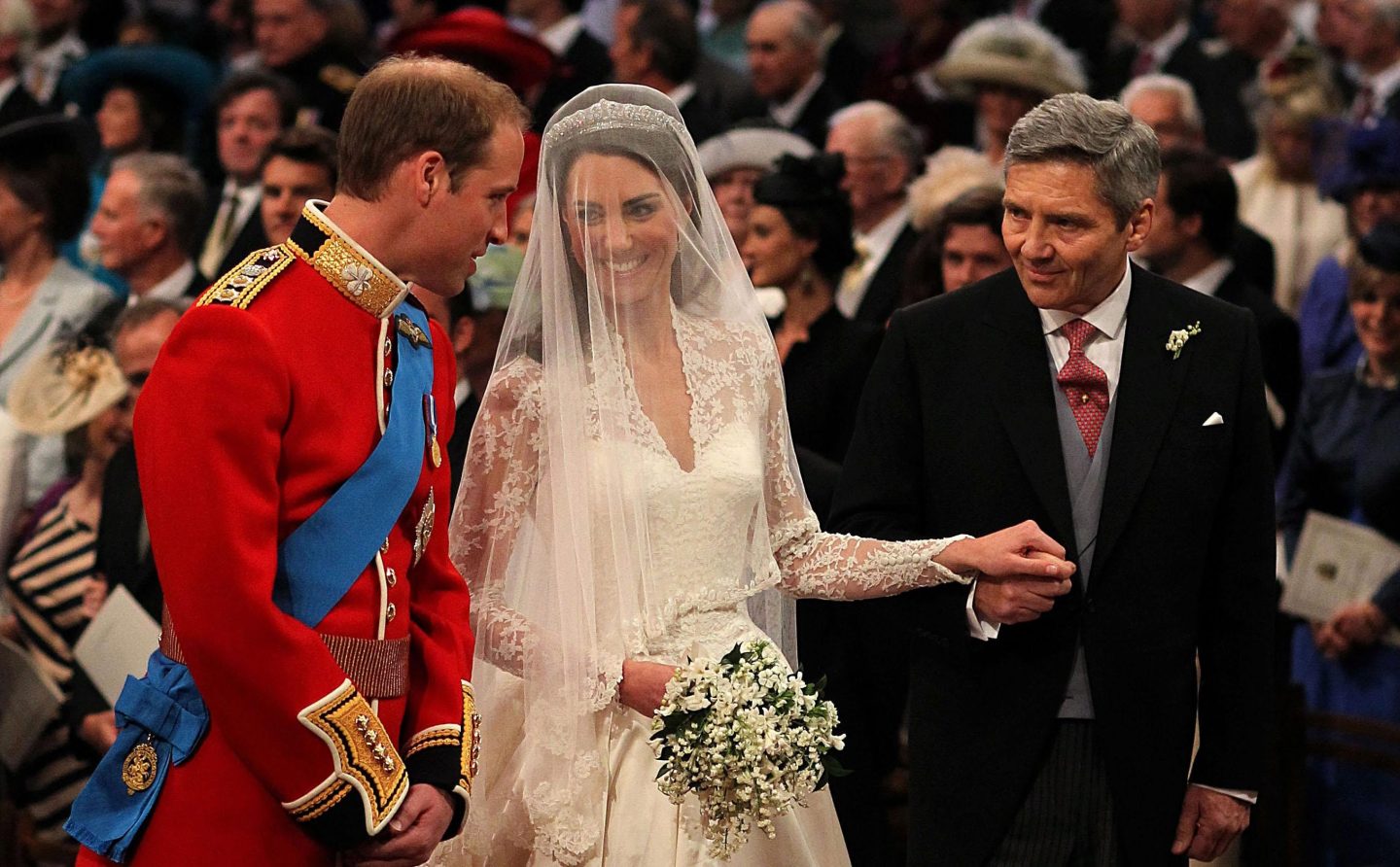 Princess Catherine in Sarah Burton wedding dress