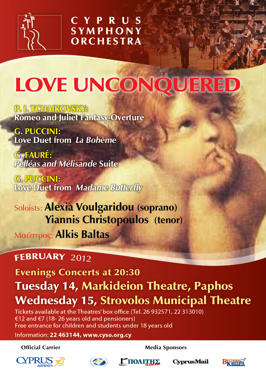 “Love Unconquered” – a lovestruck concert for Valentine’s Day