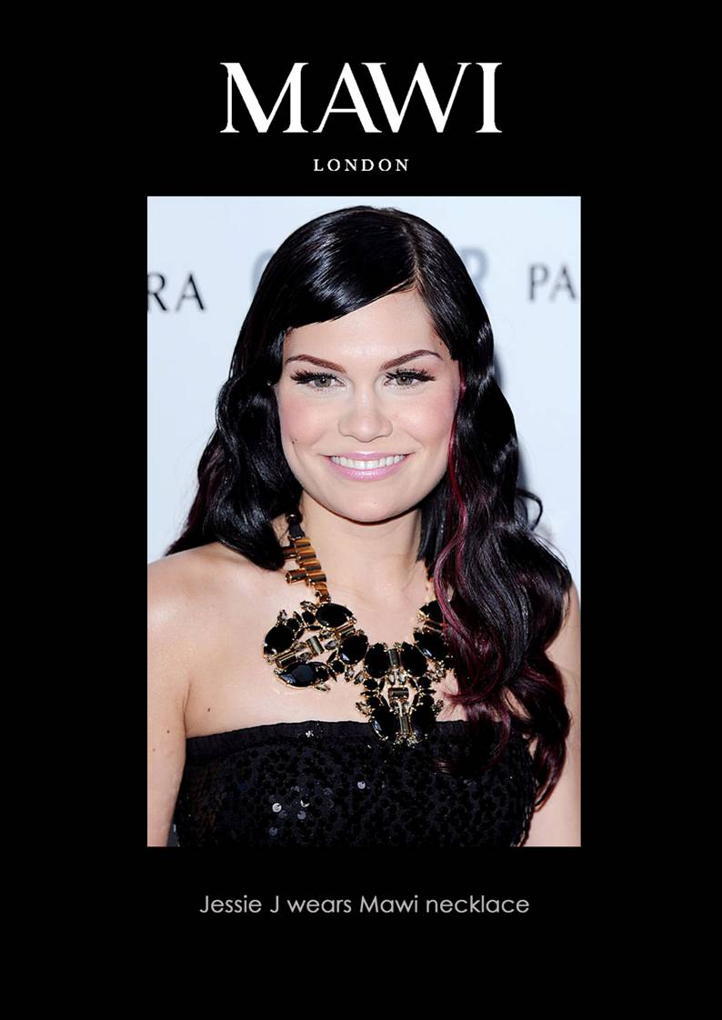 jessie j wears Mawi necklace