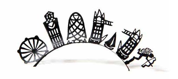 london skyline papereyelashes