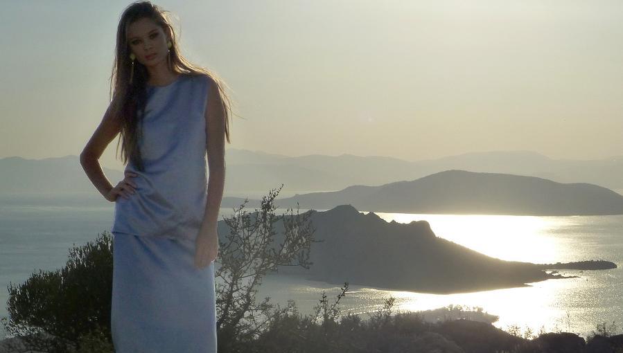 The Northern Lights Siren fashion photoshoot in Greece