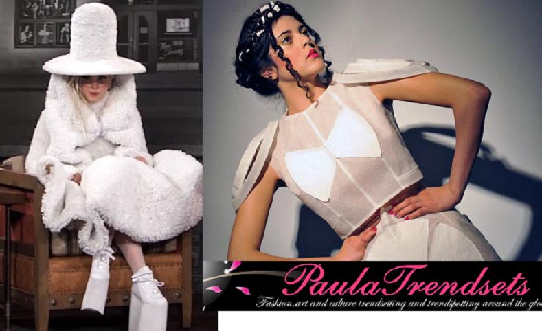 lady gaga coffee filter dress