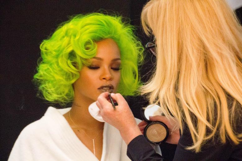 Rihanna Backstage for MAC Cosmetics