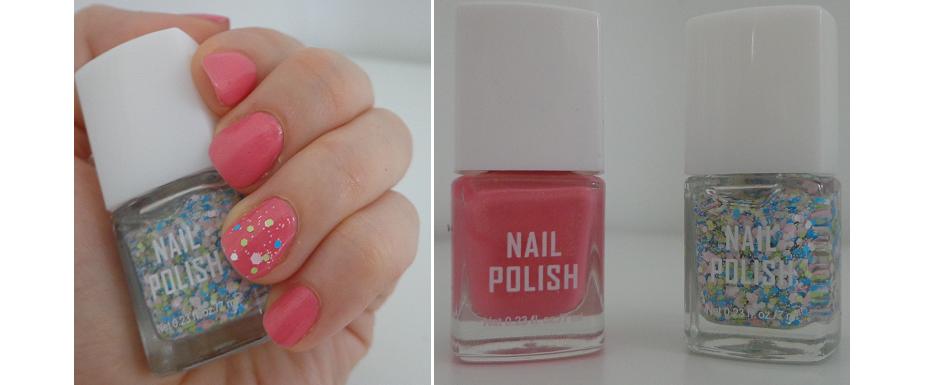 Simple nail art tutorial – Candy pink with colorful confetti