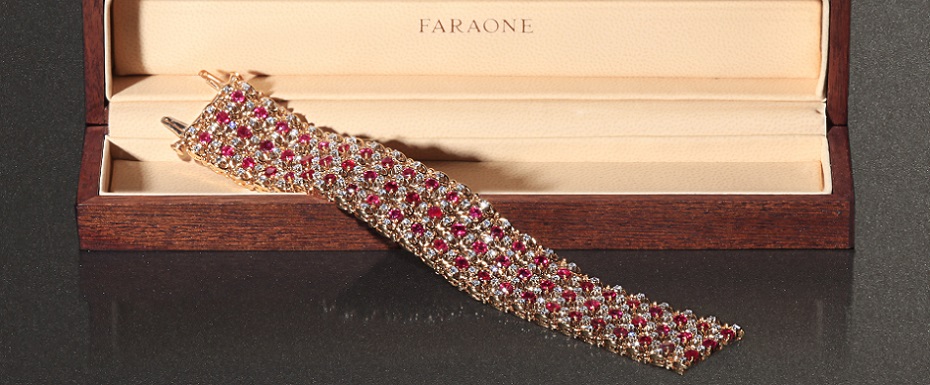 Faraone Rubies and Diamonds Bracelet