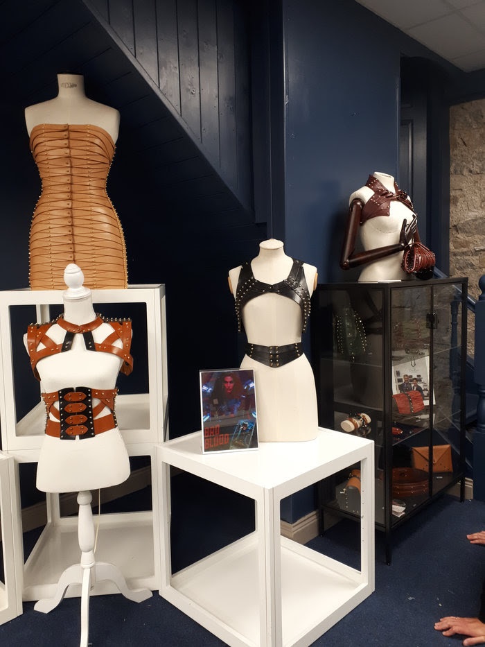 Una Burke Leather Fashion Accessories Exhibition, Anam Gallery, Ireland, July 2023. 